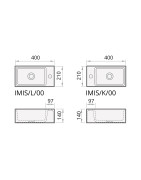 Praustuvas Paa Mi, 400x210 mm, dešininis