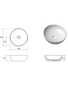 Praustuvas Ravak Uni 400 B Slim, 400x400 mm