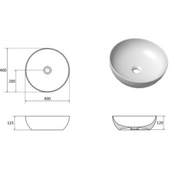 Praustuvas Ravak Uni 400 B Slim, 400x400 mm