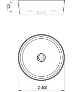 Praustuvas Ravak Uni 400 Slim, 400x400 mm