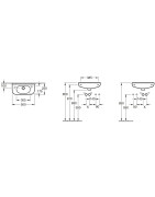 Praustuvas Villeroy&Boch O.Novo, 500x250 mm, su persipylimu