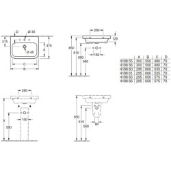 Praustuvas Villeroy&Boch Architectura, 600x470 mm