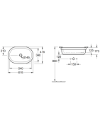 Praustuvas Villeroy&Boch Architectura, 615x415 mm, ovalus
