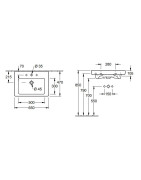Praustuvas Villeroy&Boch Subway 2.0, 650x470 mm