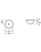 Praustuvas Villeroy&Boch Loop&Friends, ∅390 mm, apvalus
