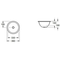 Praustuvas Villeroy&Boch Loop&Friends, ∅390 mm, apvalus
