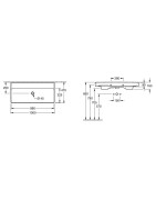 Praustuvas Villeroy&Boch Collaro, 1000x470 mm, pakabinamas