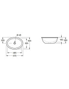 Praustuvas Villeroy&Boch Loop&Friends, 570x410 mm, ovalus