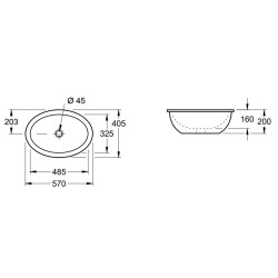 Praustuvas Villeroy&Boch Loop&Friends, 570x410 mm, ovalus