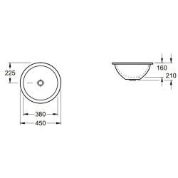 Praustuvas Villeroy&Boch Loop&Friends, ∅450 mm, apvalus