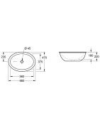 Praustuvas Villeroy&Boch Loop&Friends, 660x470 mm, ovalus