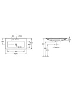 Praustuvas Villeroy&Boch Finion, 1000x500 mm, pakabinamas