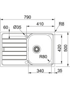 Nerūdijančio plieno plautuvė Franke Spark SKX 611-79