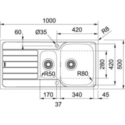 Nerūdijančio plieno plautuvė Franke Spark SKX 651
