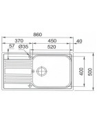 Plautuvė Franke Rapid RPX 611-86, universali
