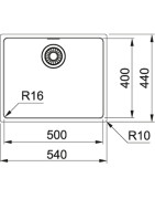 Plautuvė Franke Maris MRX 110-50, montuojama iš apačios