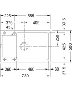 Granitinė plautuvė Franke Maris MRG 611-78/49, pilka