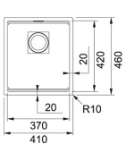 Granitinė plautuvė Franke Kubus 2 KNG 110-37, balta
