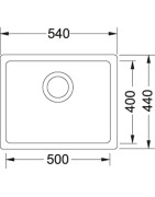 Granitinė  plautuvė Franke Kubus KBG 110-50, juoda