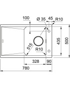 Granitinė plautuvė Franke FX FXG 611-78, juoda