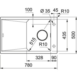 Granitinė plautuvė Franke FX FXG 611-78, pilka