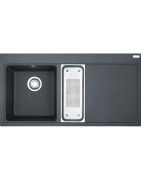 Granitinė plautuvė Franke Mythos MTG651-100, kairė, grafitas