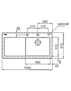 Keramikinė plautuvė Franke Mythos MTK611-100, balta