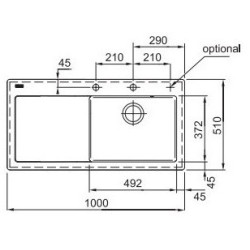 Keramikinė plautuvė Franke Mythos MTK611-100, balta