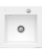 Keramikinė plautuvė Villeroy&Boch Subway 50S, balta, 2 skylių