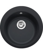 Tectonite plautuvė Franke Single 1, juodos spalvos
