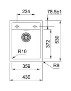 Tectonite plautuvė Franke Sirius SID 610-40, pilka