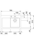 Tectonite plautuvė Franke Mythos MTK 611-78, magnolia spalvos