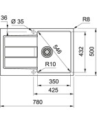 Tectonite plautuvė Franke Sirius 2.0 S2D 611-78, kreminė