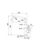 Plautuvės maišytuvas Franke Urban, besisukantis, kašmyro spalvos