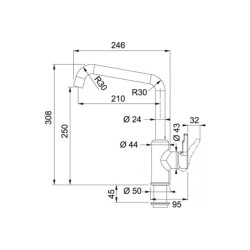Plautuvės maišytuvas Franke Urban, besisukantis, kašmyro spalvos