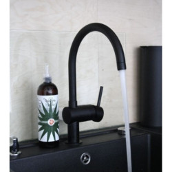 Plautuvės maišytuvas Grohe Minta, C formos, juodas