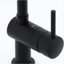 Plautuvės maišytuvas Grohe Minta, C formos, juodas