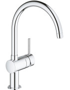 Plautuvės maišytuvas Grohe Minta, C formos, chromuotas