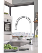 Plautuvės maišytuvas Grohe Minta, ištraukiama žarna, chromuotas