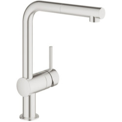 Plautuvės maišytuvas Grohe Minta, ištraukiama žarna, plienas