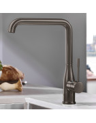 Plautuvės maišytuvas Grohe Essence, L formos, grafito spalvos