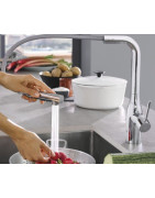 Plautuvės maišytuvas Grohe Essence, nerūdijantis plienas