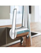 Plautuvės maišytuvas Grohe Zedra, chromuotas, ištraukiama žarna