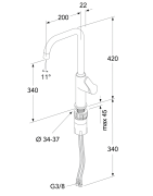 Plautuvės maišytuvas Gustavsberg Epic, matinė bronza