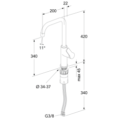 Plautuvės maišytuvas Gustavsberg Epic, matinė bronza