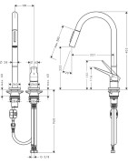 Plautuvės maišytuvas Hansgrohe Axor Citterio M, 2 dalių