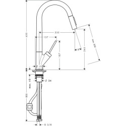 Plautuvės maišytuvas Hansgrohe Axor Starck 270, spalvotas