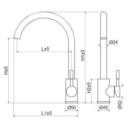 Plautuvės maišytuvas Slovarm ES.3508.AE, chromuotas