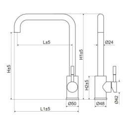 Plautuvės maišytuvas Slovarm ES.3508.FE, chromuotas