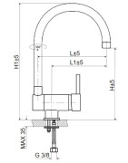 Plautuvės maišytuvas Slovarm ED.3508.A, chromuotas